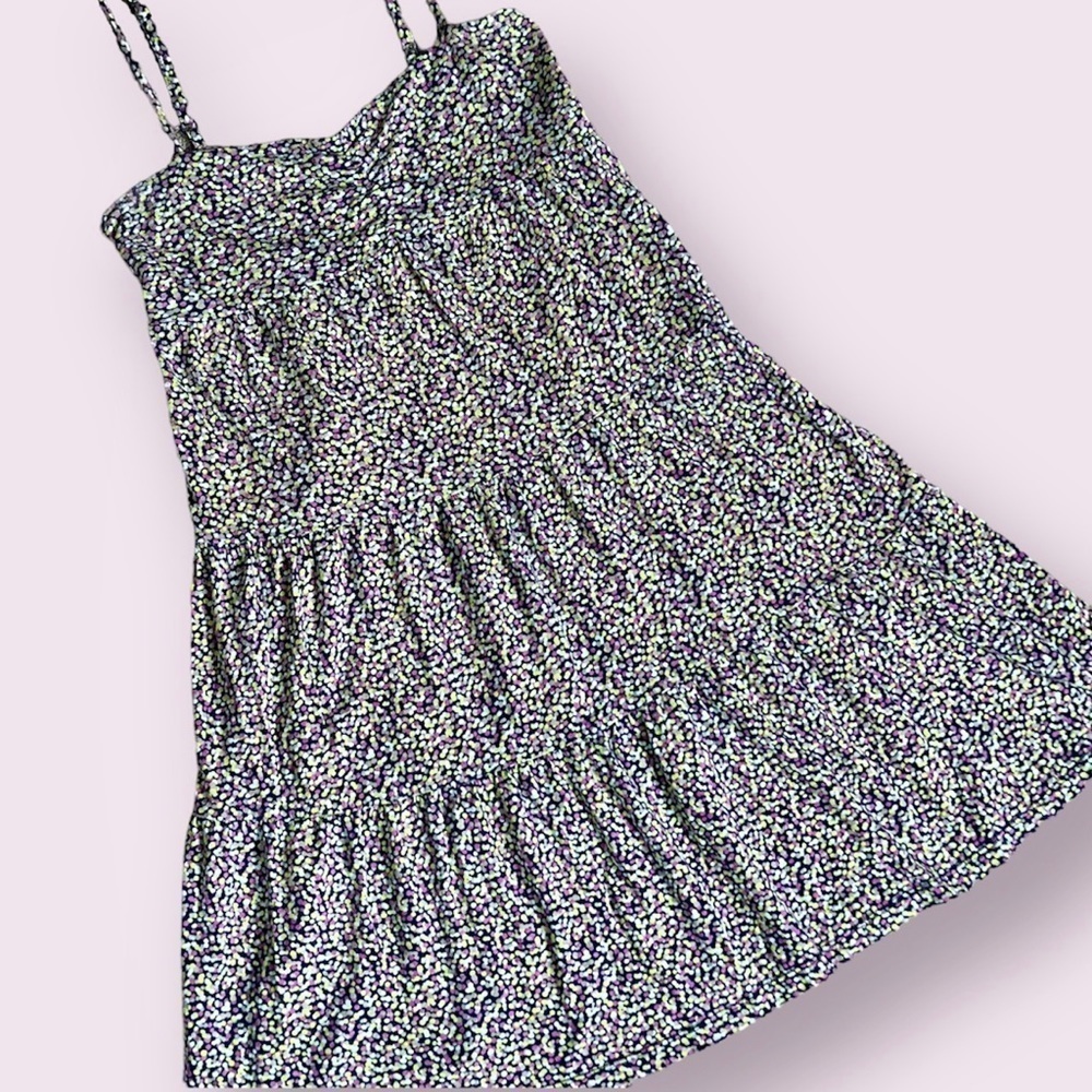 Old Navy Sundress Sleeveless Purple Blue Green Confetti Size XS